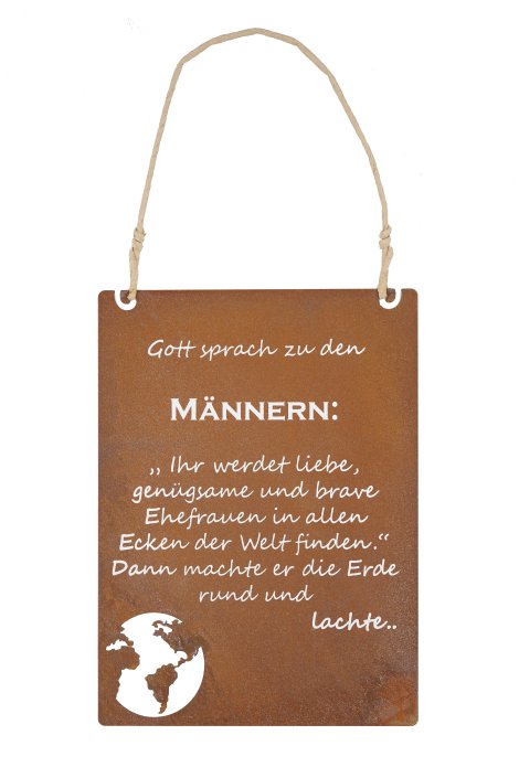 Gartenschild Erde + Beschriftung 23x30 cm (BxH)