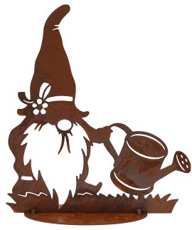 Gartenzwerg Toni auf Bodenplatte mit Gießkanne 25 cm