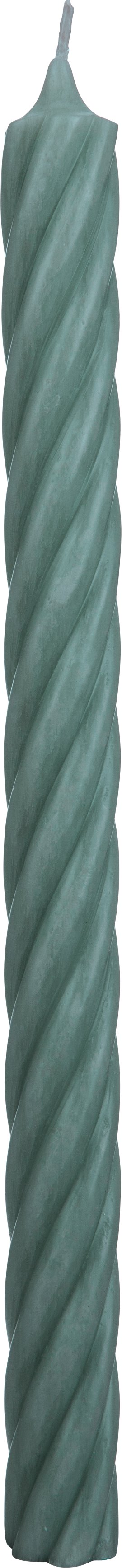 Kerze Rustic Twister Smaragd 350x28 mm