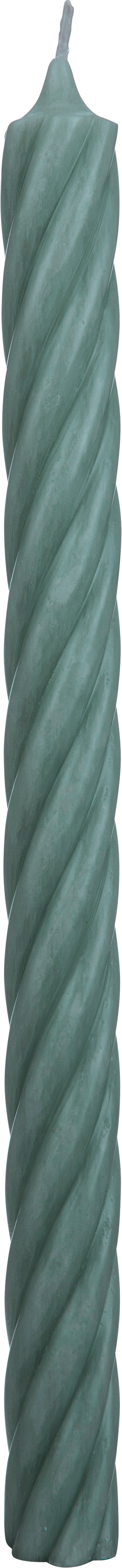 Kerze Rustic Twister Smaragd 350x28 mm