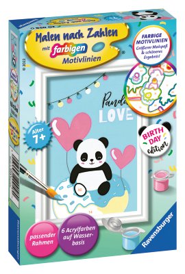 RAVENSBURGER Malen nach Zahlen Panda Love