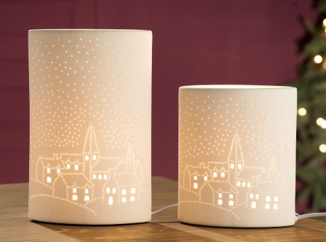 Porzellan Lampe Ellipse Kirche 33699