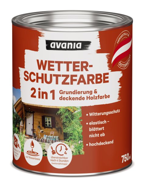 AVANIA Wetterschutzfarbe RAL6005 Grün 750 ml