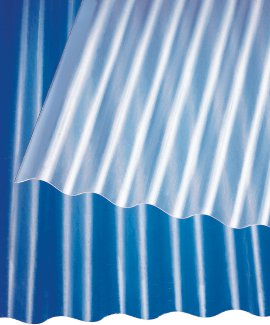 GUTTA Polyesterplatte Sinus Transparent 76/18 1x2 m