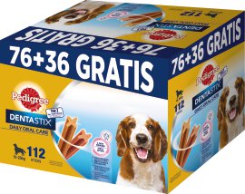 PEDIGREE Dentastix Medium Plus-Packung 76+36 Stk.