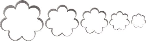 Ausstecher 5er-Set Blume Edelstahl 20-58 mm