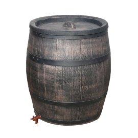 Regenfass mit Deckel und Hahn 350 l, ⌀ 80 cm, 90 cm