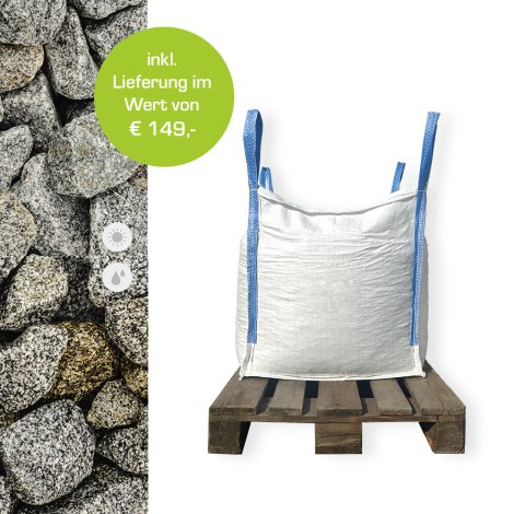 Min2C Bruchsteine anthrazit-weiß 50-100mm 500kg Big Bag