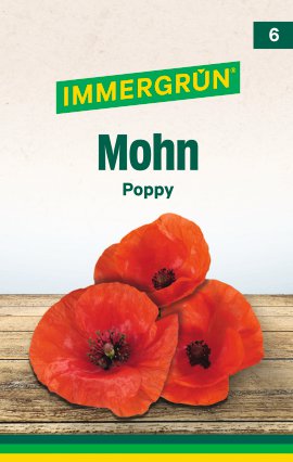 IMMERGRÜN Tütensamen Mohn Poppy