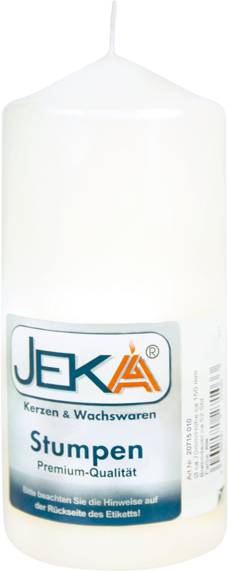 JEKA Stumpenkerze Snow 70x150 mm (ØxH)
