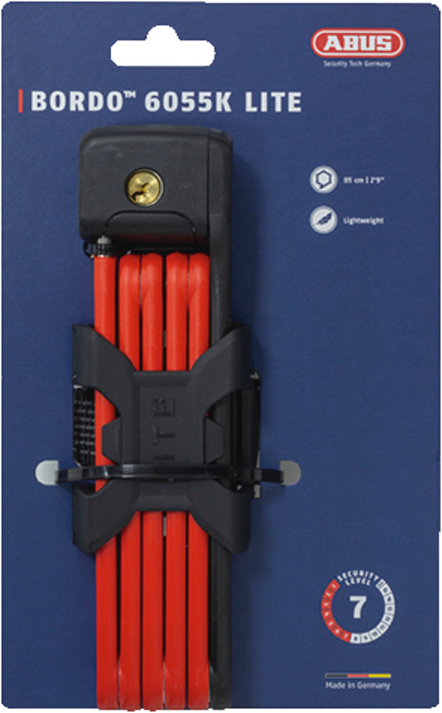 ABUS Faltschloss Bordo 6055K/85 SH Rot