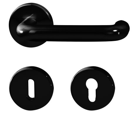 ALPERTEC Türbeschlag Wanda-R Nylon Schwarz BB PZ