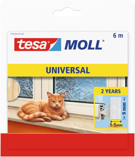 TESA Universalschaumstoff selbstklebend Weiß 6 m x 9 mm