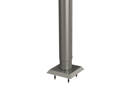 BIOHORT Steher für Sichtschutz zum Andübeln Höhen-Verstellbar 180 cm, Quarzgrau-metallic