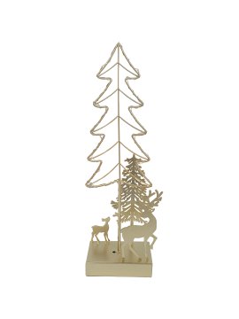 LED-Dekofigur Baum Gold
