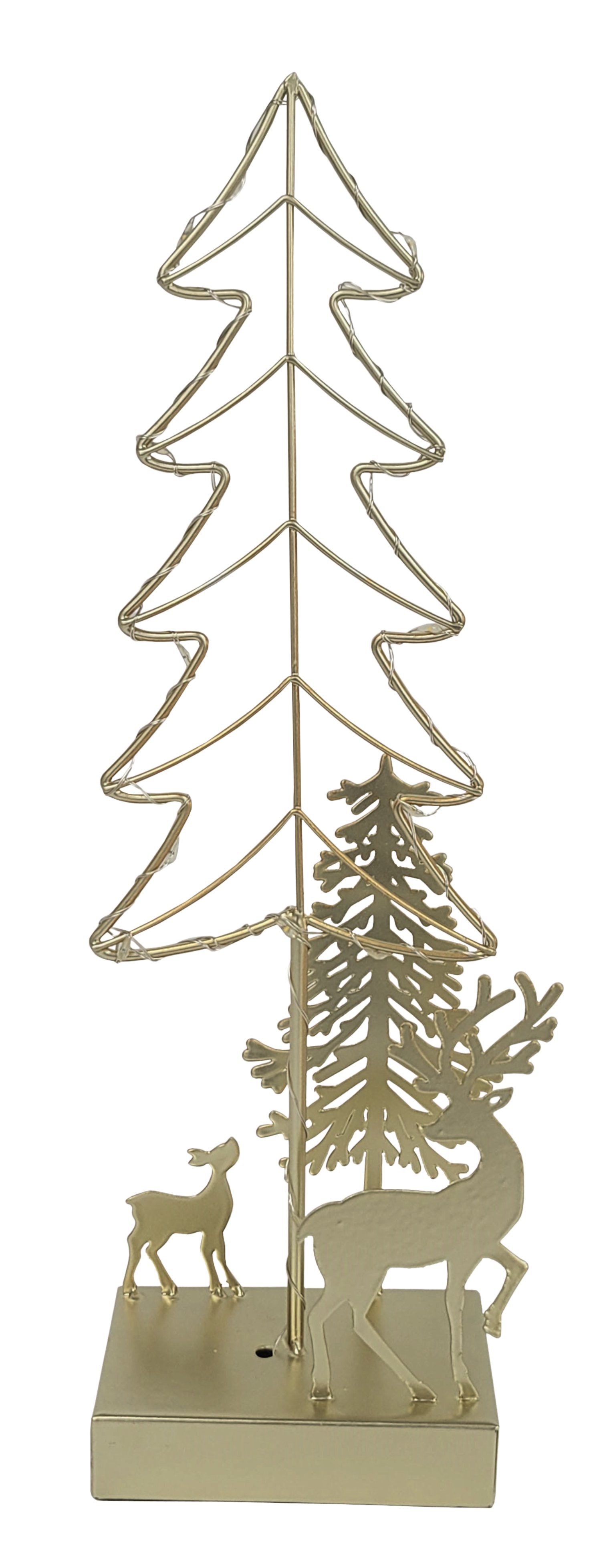 LED-Dekofigur Baum Gold