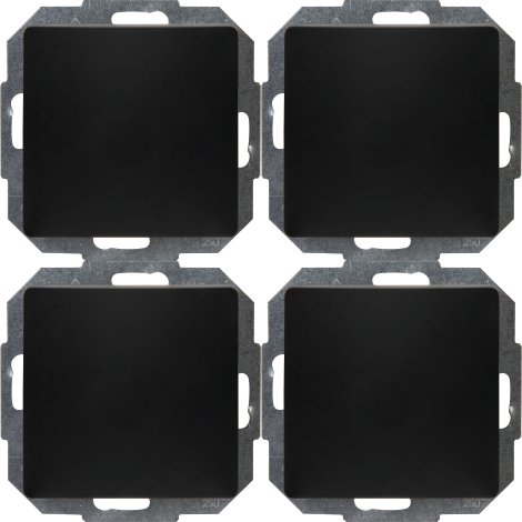 KOPP Aus-/Wechselschalter Paris matt Schwarz 4 Stk.