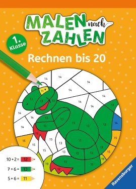 RAVENSBURGER Buch Malen nach Zahlen 1. Klasse Rechnen bis 20