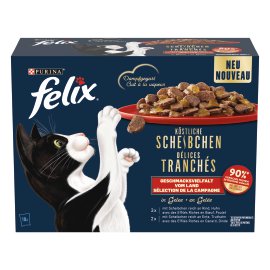 FELIX® Köstliche Scheibchen Geschmacksvielfalt aus dem Wasser Fleisch 10x80 g