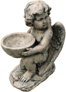 KENT LIVING Dekofigur Engerl und Schale 36x21x47 cm
