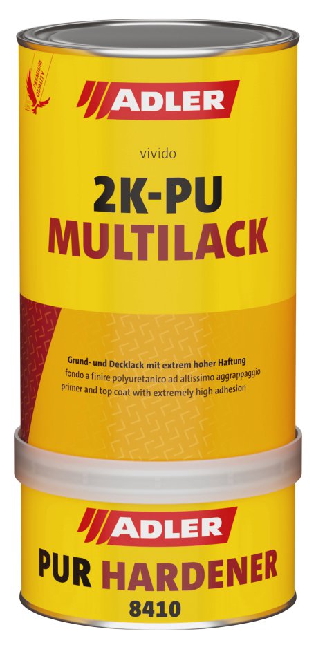 ADLER 2K-PU-Multilack matt  weiß inkl. Härterer 1 kg