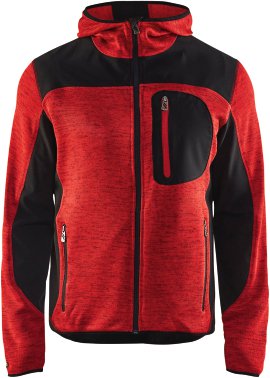 BLÅKLÄDER Strickjacke rot/schwarz