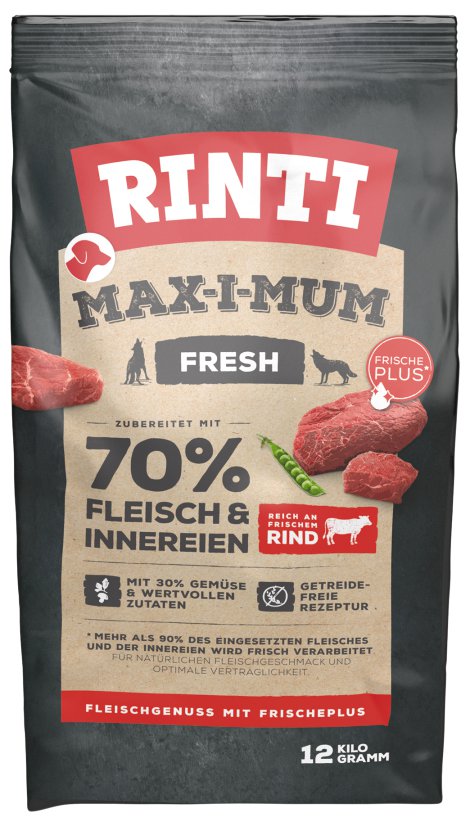 RINTI Hundetrockenfutter Maximum Rind 12 kg