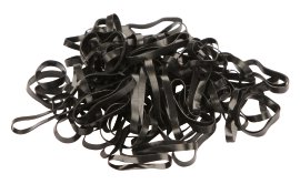Mähnengummi Silikon schwarz, 500 Stk.
