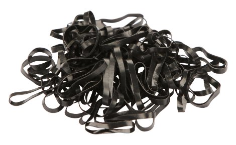 Mähnengummi Silikon schwarz, 500 Stk.