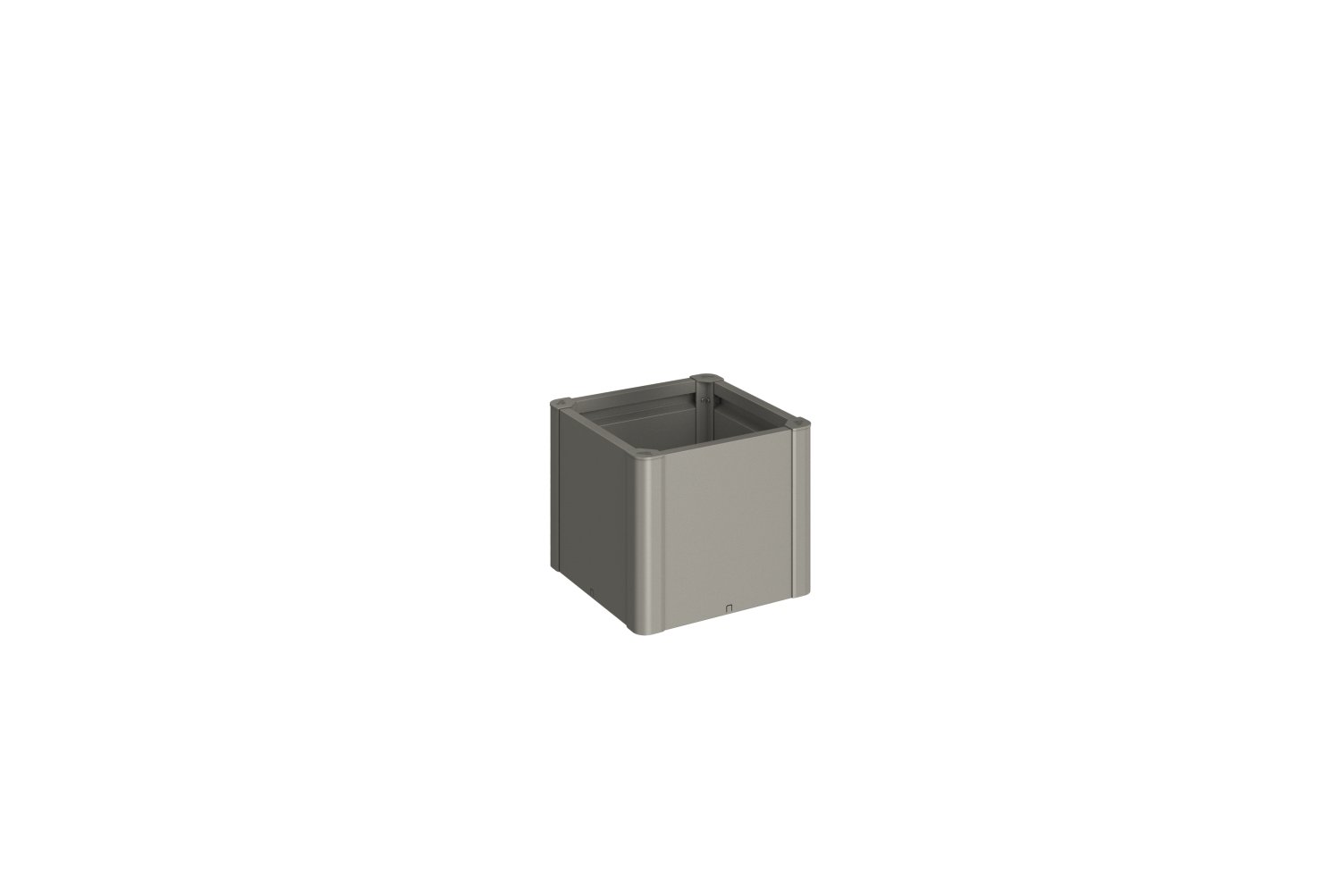 BIOHORT Pflanzbeet Belvedere Mini 50, 54x54x45 cm, Quarzgrau-metallic