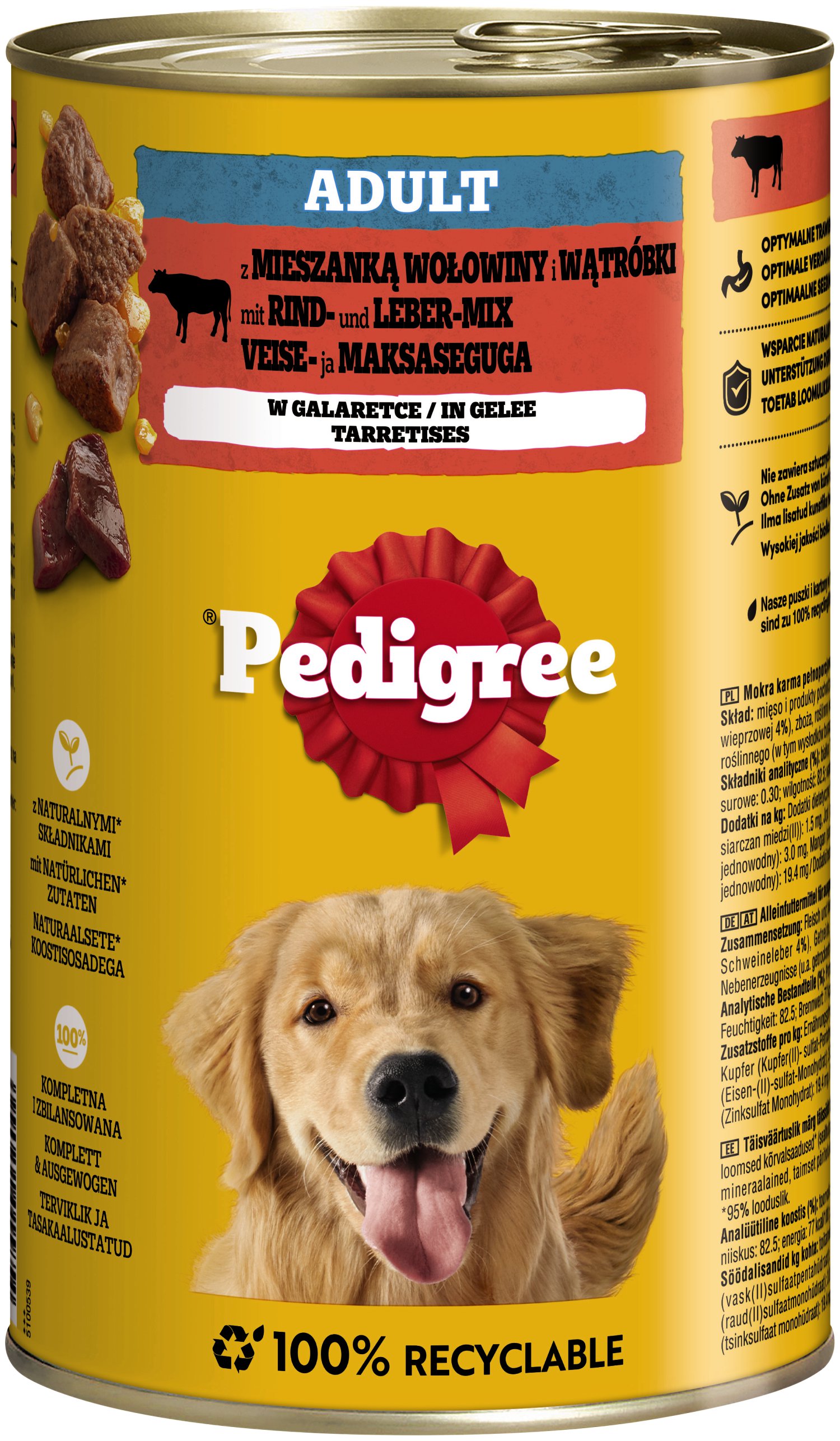 PEDIGREE Rind+Leber Gelee 1,2 kg