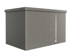 BIOHORT Gerätehaus Neo 2D Standardtür 348x236x222 cm, quarzgrau-metallic