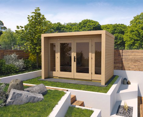 WEKA Designhaus 263 Natur Größe 2 Doppeltür
