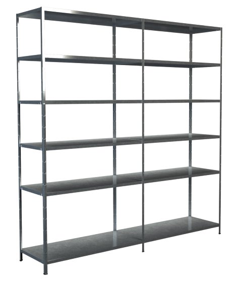 SCHULTE REGALWELT Grund + Anbauregal 12 Böden verzinkt 230x220x50 cm