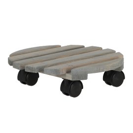 Outdoor Pflanzenroller Rund Grau L