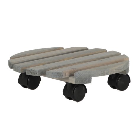 Outdoor Pflanzenroller Rund Grau L