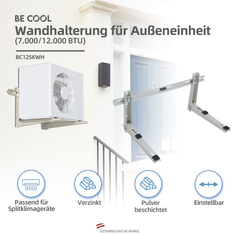 BE COOL Wandhalterung für Außeneinheit (12000 BTU)