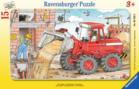 RAVENSBURGER Rahmenpuzzle Mein Bagger 15-tlg.