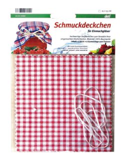Schmuckdeckchen für Einkochglas 6-tlg.