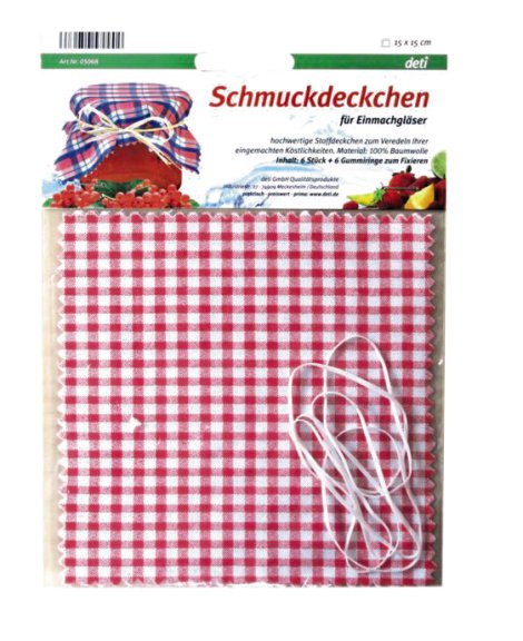 Schmuckdeckchen für Einkochglas 6-tlg.