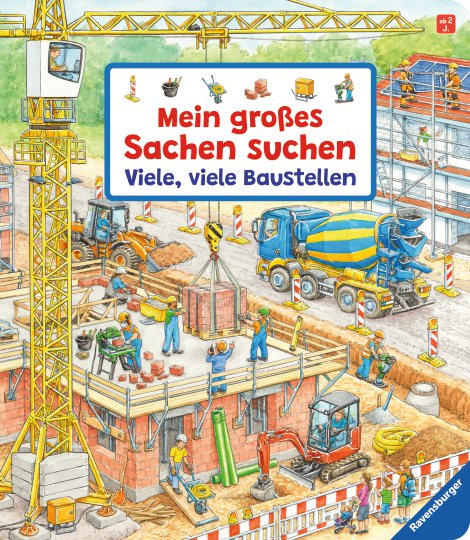 RAVENSBURGER Buch Mein großes Sachen suchen Viele, viele Baustellen