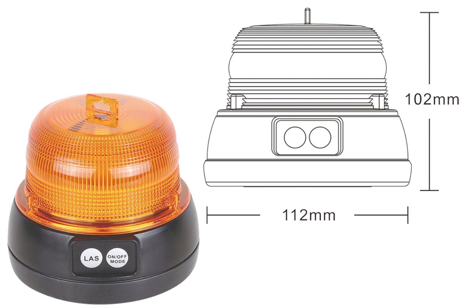 Impos LED-Warnlicht batteriebetrieben (Magnet)