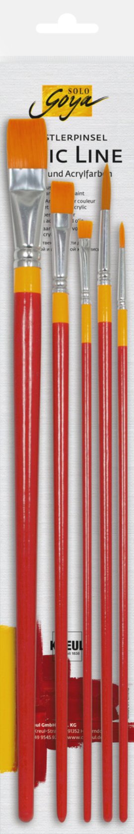 KREUL Künstlerpinsel Goldhair Synthetics 5er-Set
