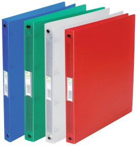 Q-Connect Ringmappe 2-Ring translozierend sortiert 16 mm
