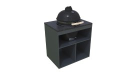 Küchenelement inkl. Kamado Grill Anthrazit Granit