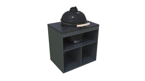 Küchenelement inkl. Kamado Grill Anthrazit Granit