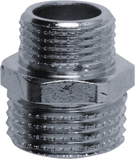 CORNAT Reduzier-Doppelnippel Chrom 3/4" AG 1/2" AG
