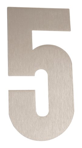 ALPERTEC Hausnummer 5 Edelstahl 160 mm