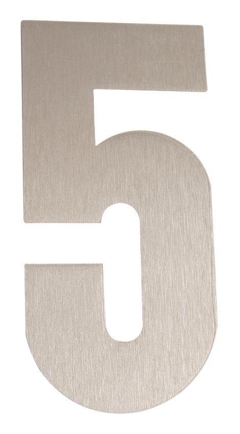 ALPERTEC Hausnummer 5 Edelstahl 160 mm