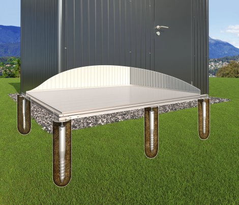 BIOHORT SmartBasePLUS Fundament für Gerätehaus H6